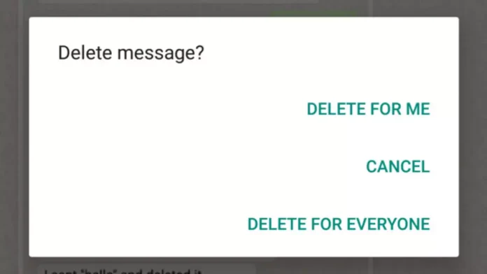 Whatsapp delete for everyone